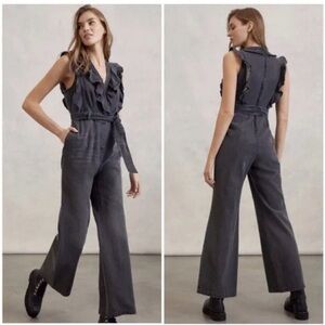 Anthropologie Maeve Charcoal Denim Jacket